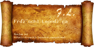Fröschl Leonóra névjegykártya